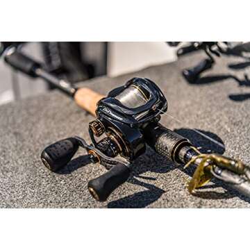 Abu Garcia 1429086 Revo Premier Low Profile Baitcasting Reel, 6.75: 1 Gear Ratio, 27" Retrieve Rate, 24 Max Drag, 11 Bearings, Right Hand