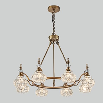 ZILANL Modern Chandeliers 8-Light Kitchen Island Pendant Lighting Fixtures Chandelier for Kitchen Is...