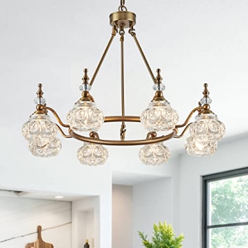 ZILANL Modern 8-Light Chandelier for Kitchen and Living Room