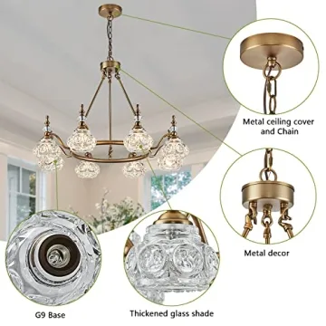 ZILANL Modern 8-Light Chandelier for Kitchen and Living Room