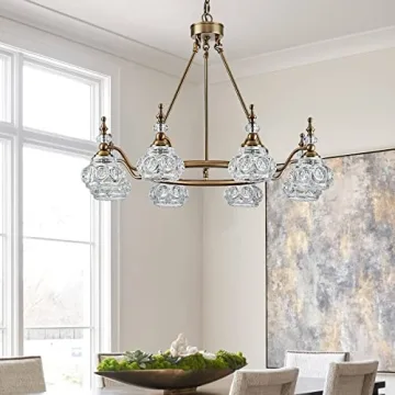 ZILANL Modern 8-Light Chandelier for Kitchen and Living Room