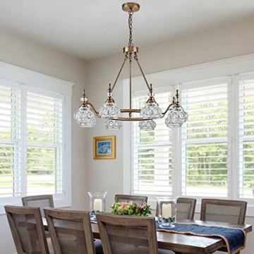 ZILANL Modern 8-Light Chandelier for Kitchen and Living Room