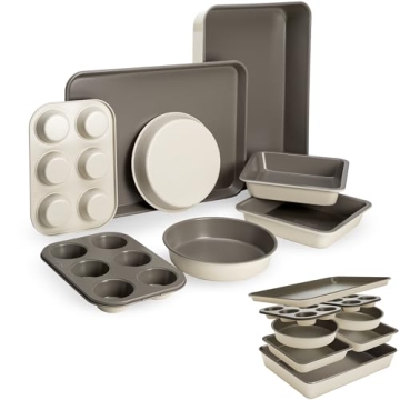 Goodful Baking Essentials Set - Nonstick, Stackable Bakeware, 8-Piece