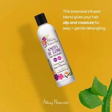 Alikay Naturals Knots Be Gone Hair Detangler Natural Aloe Vera, Hibiscus Flower 8 Ounce