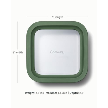 Caraway 4.4 Cup Glass Food Storage Non-Toxic Lunch Box Container