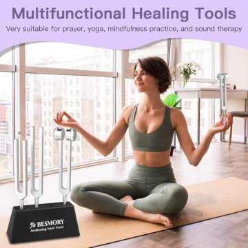 Tuning Fork Stand & Activator 2 In1-Steady Base, Minimal Noise, Continuous Tone, Compatible with Various Tuning Forks for Healing/Chakra Instrument Maintenance/Yoga & Meditation Accessories