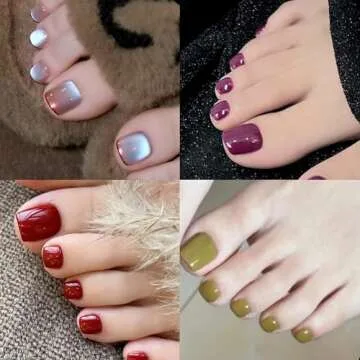 Cycullinyt Toe Nail Tips, Full Cover Clear Soft Gel Tips, Toe False Nail Tips for Acrylic Nails Extension with Box, 550PCS, 11 Sizes(Style 15)