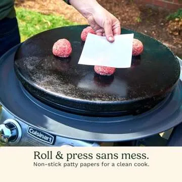 Cuisinart Smash Burger Kit, Cast Iron Burger Press, Spatula, Seasoning Shaker and Patty Papers, Perfect Burgers for Cookouts, Barbecues and Tailgates