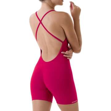 AUROLA Strapy Romper for Women Workout Yoga Gym Seamless One Piece Jumpsuit Tummy Control Padded (Raspberry Sorbet, XS)
