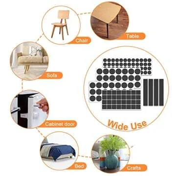 Felt Furniture Pads 300 Pieces for Floor Protection