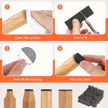 Felt Furniture Pads 300 Pieces for Floor Protection