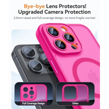 CANSHN Shockproof iPhone 13 Pro Max Case - Hot Pink