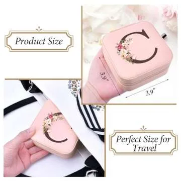 Inngeroo Personalized Travel Jewelry Box for Women