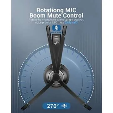 JIAMQISHI Wireless Headset with AI Noise Cancelling Microphone Bluetooth Headset - Bluetooth V5.2 Headphones with USB Dongle & Mic Mute for Computer/Laptop/PC/iPhone/Android/Cell Phones/Zoom