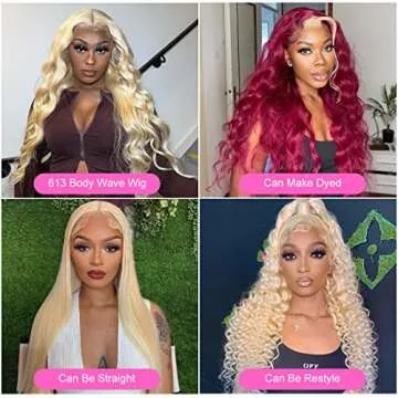 613 Lace Front Blonde Wig - 13x4 HD Lace Frontal, Pre Plucked with Baby Hair and Natural Hairline - 150% Density Human Hair (22 Inches)
