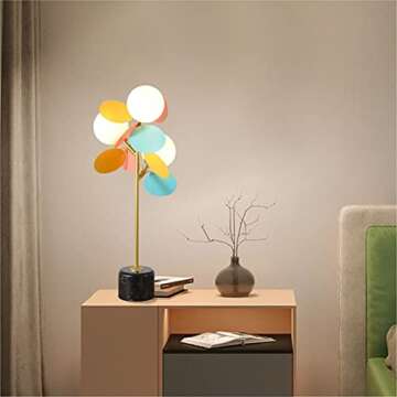 BOKT Modern Frosted Globe Table Lamp for Living Rooms