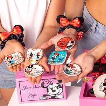 Disney Mickey and Minnie Mouse Mini Trinket Dish Set - Mini Ceramic Trinket Tray, 3-Piece Gift Set - Jewelry Dish Ring Holder