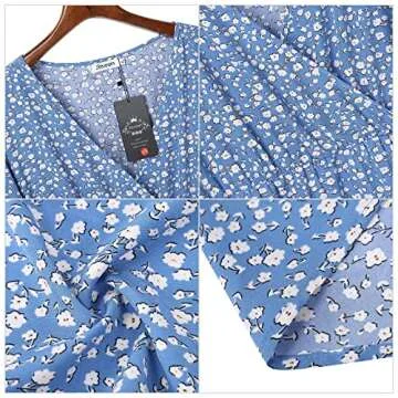 Plus Size V Neck Wrap Maxi Dress for Women - KOJOOIN