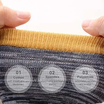 SUNBVE Breathable Cotton Crew Socks Set for Kids