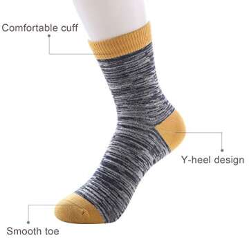SUNBVE Breathable Cotton Crew Socks Set for Kids
