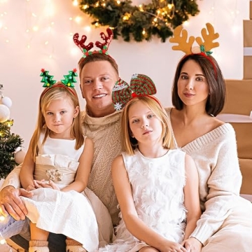 HOVACY Christmas Headbands - Fun Holiday Party Gear