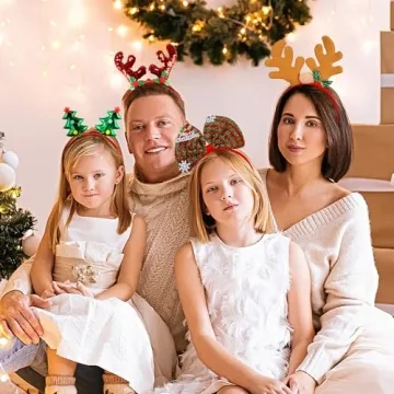 HOVACY Christmas Headbands - Fun Holiday Party Gear