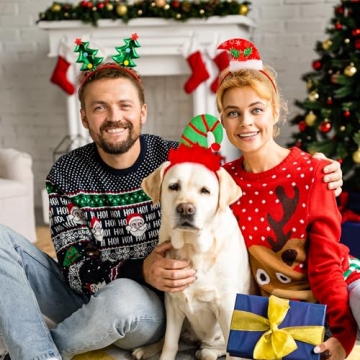 HOVACY Christmas Headbands - Fun Holiday Party Gear