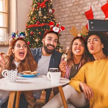HOVACY Christmas Headbands - Fun Holiday Party Gear
