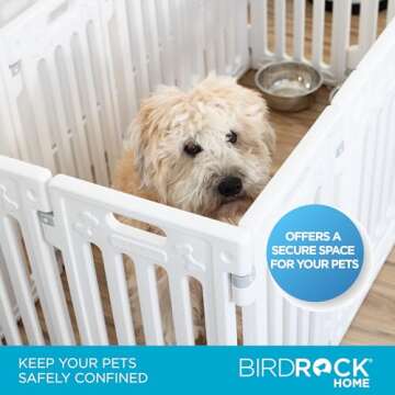 BIRDROCK HOME Dog Playpen - Safe & Versatile 12 Panel