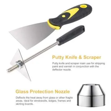 SEEKONE Heat Gun Nozzles Kit - 7 Stainless Steel Attachments