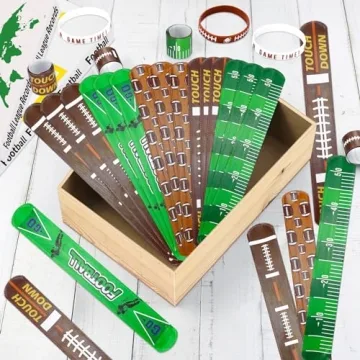 PIXHOTUL Football Silicone Wristbands Set for All Ages