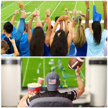 PIXHOTUL Football Silicone Wristbands Set for All Ages