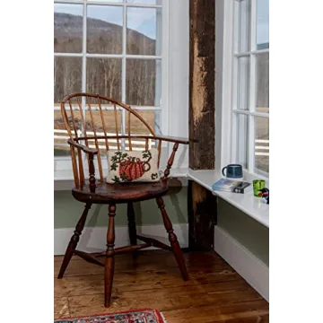 Chandler 4 Corners Artist-Designed Cinderella Pumpkin Hand-Hooked Wool Decorative Throw Pillow - Garden Pillow for Couches & Beds - Easy Care & Low Maintenance - Fall Themed Throw Pillow