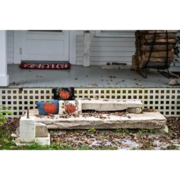 Chandler 4 Corners Artist-Designed Cinderella Pumpkin Hand-Hooked Wool Decorative Throw Pillow - Garden Pillow for Couches & Beds - Easy Care & Low Maintenance - Fall Themed Throw Pillow