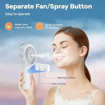 HandFan 5200mAh Portable Misting Fan for Outdoors