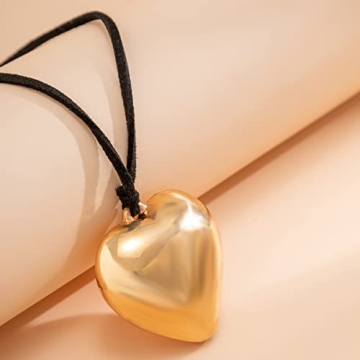 YURAOER Puffy Heart Choker Necklace for All Occasions