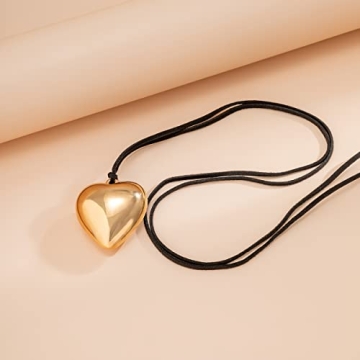 YURAOER Puffy Heart Choker Necklace for All Occasions