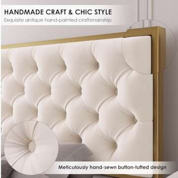 HIFIT Queen Velvet Bed Frame with Storage Drawers