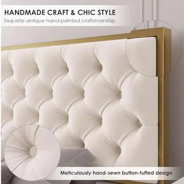 HIFIT Queen Velvet Bed Frame with Storage Drawers