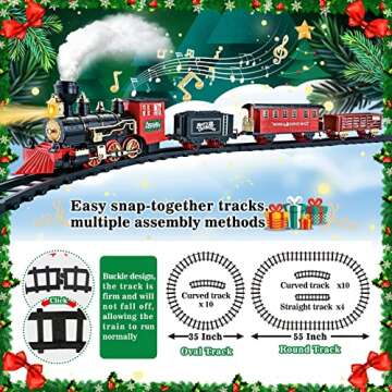BainGesk Electric Train Set for Christmas Fun