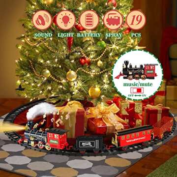 BainGesk Electric Train Set for Christmas Fun