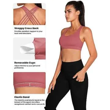 QUEENIEKE Women’s Medium Support Strappy Sports Bra