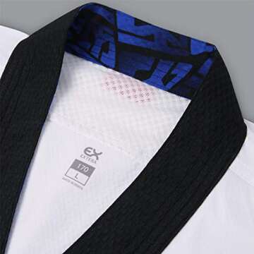 MOOTO Taekwondo Extera S6 Uniform TKD Martial Arts MMA Judo Karate (140 (Height : 140~149cm)(4.59~4.89ft)