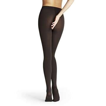 FALKE Women's Pure Matte 100 Denier Tights - Grey, Casual or Dress Clothes, 1 Pair