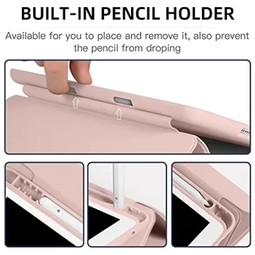Mastten iPad Case with Pencil Holder - Rose Pink