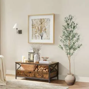 LYERSE 7ft Faux Olive Tree - Realistic Indoor Decor