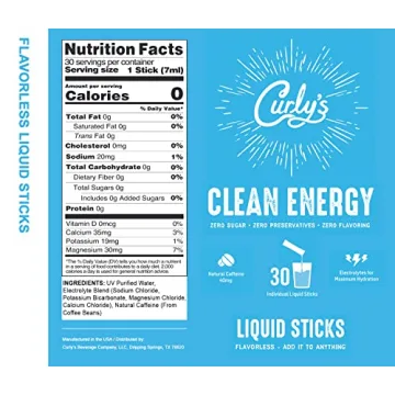 Curly's Clean Energy Sticks - Sugar-Free Caffeine & Electrolytes