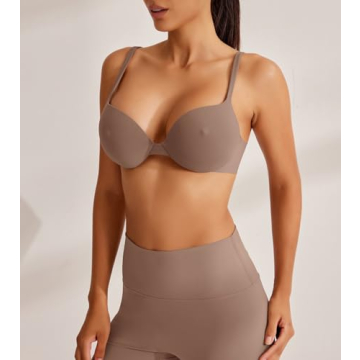 REORIA Women's Plunge Push Up Bras Sienna 38DD Comfortable