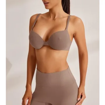 REORIA Women's Plunge Push Up Bras Sienna 38DD Comfortable