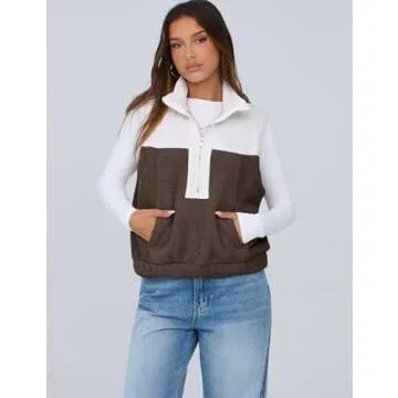 Tanming Women's Cozy Sherpa Fleece Vest - Stylish and Warm